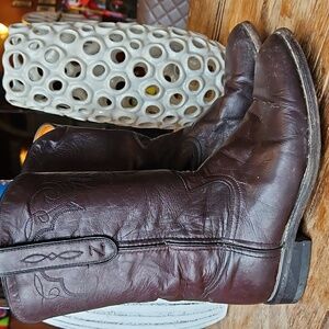 Classic Brown Western Cowboy Boots